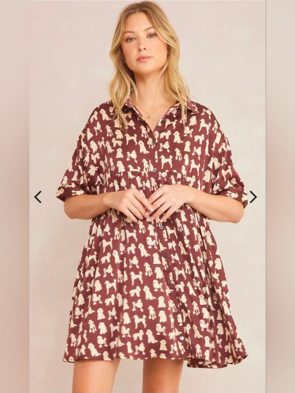 Entro Poodle Babydoll Dress Size XL